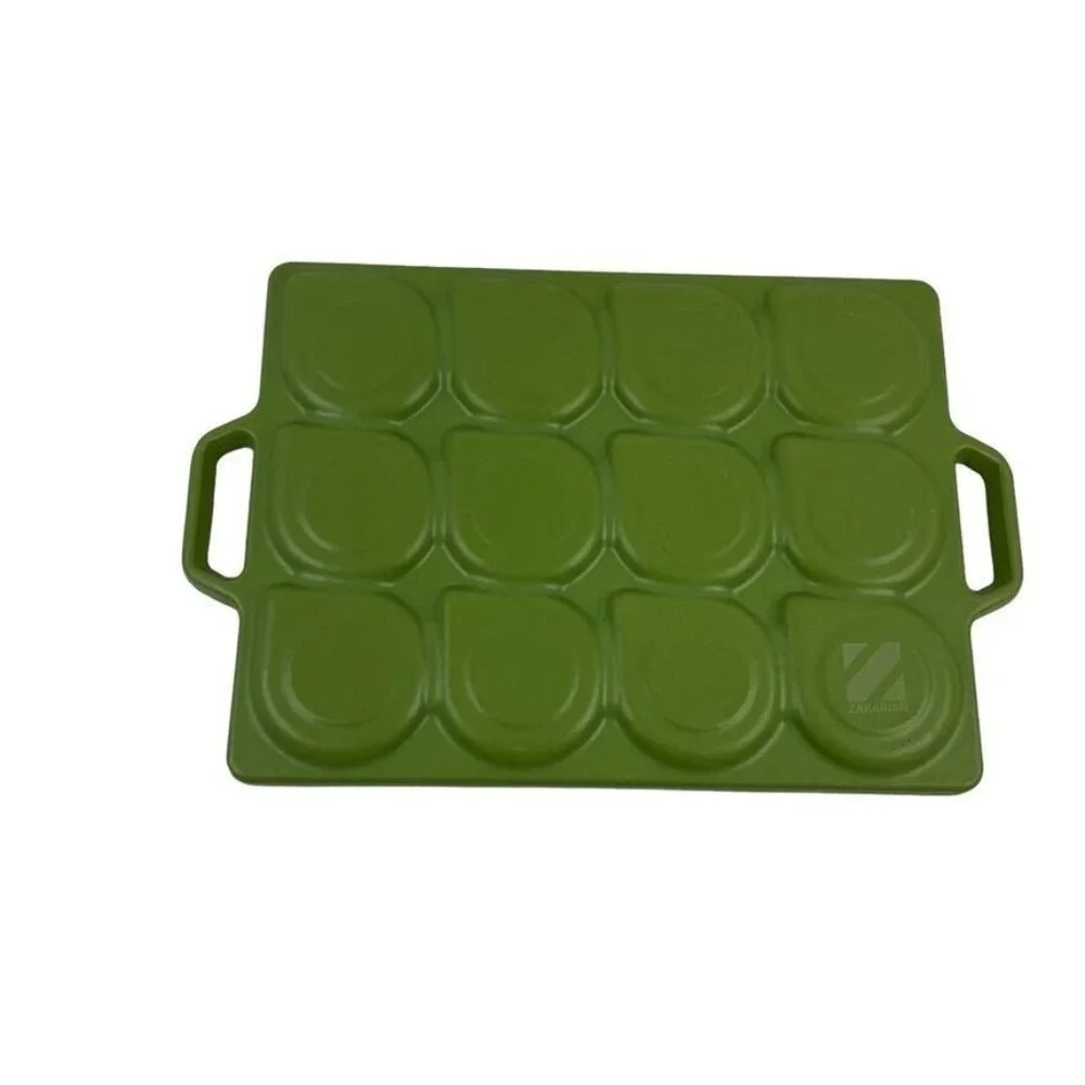 Zakarian Cast Iron Seafood Pan Non Stick Green Heavy Oven Safe With Handles
